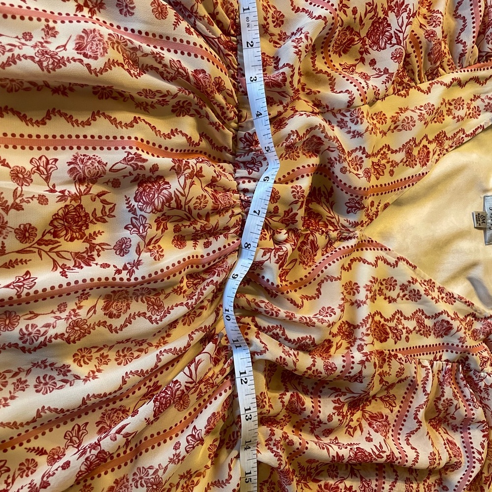 Justify Red and White Patterned High Low  boho dress - Picture 10 of 13